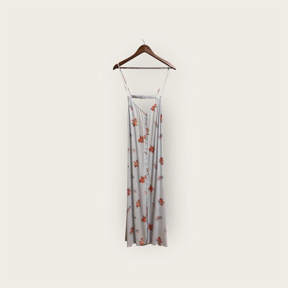Forever 21 Blue Floral Backless Dress